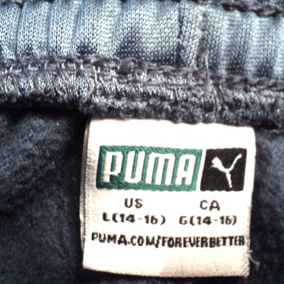 Puma Sweatpants Boy's Size Large (14-16) Blue Track Joggers Activewear Pants - Picture 8 of 8